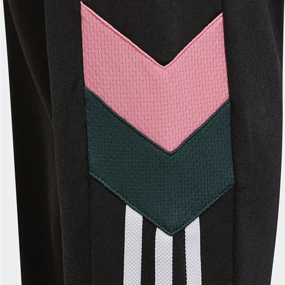 Adidas Kids Black Joggers with Pink and Green Accents - Picture 5 of 16